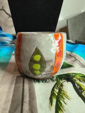 Mexican Artisan Made Redware Pottery Trinket, Candle Holder